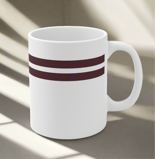 11 oz mug with wine stripes