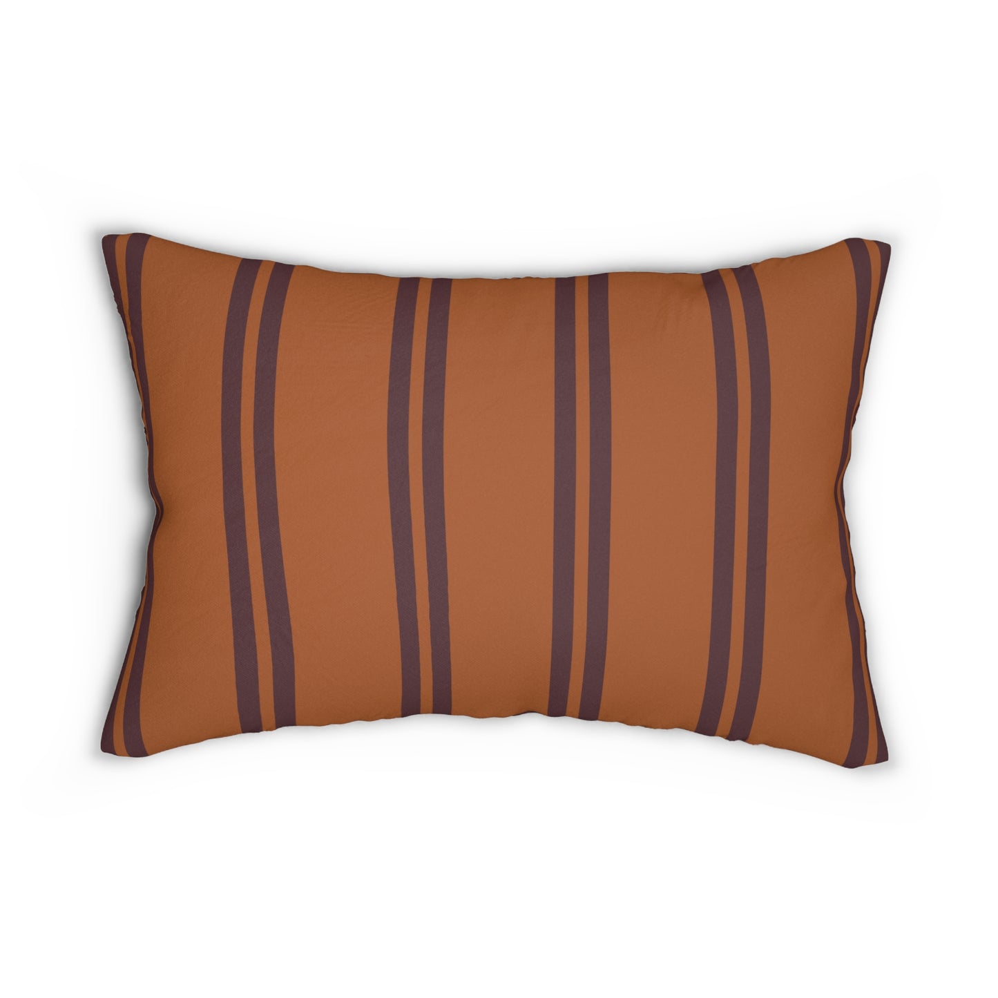 20"x14" rectangular shaped lumbar pillow with wine and rust orange print