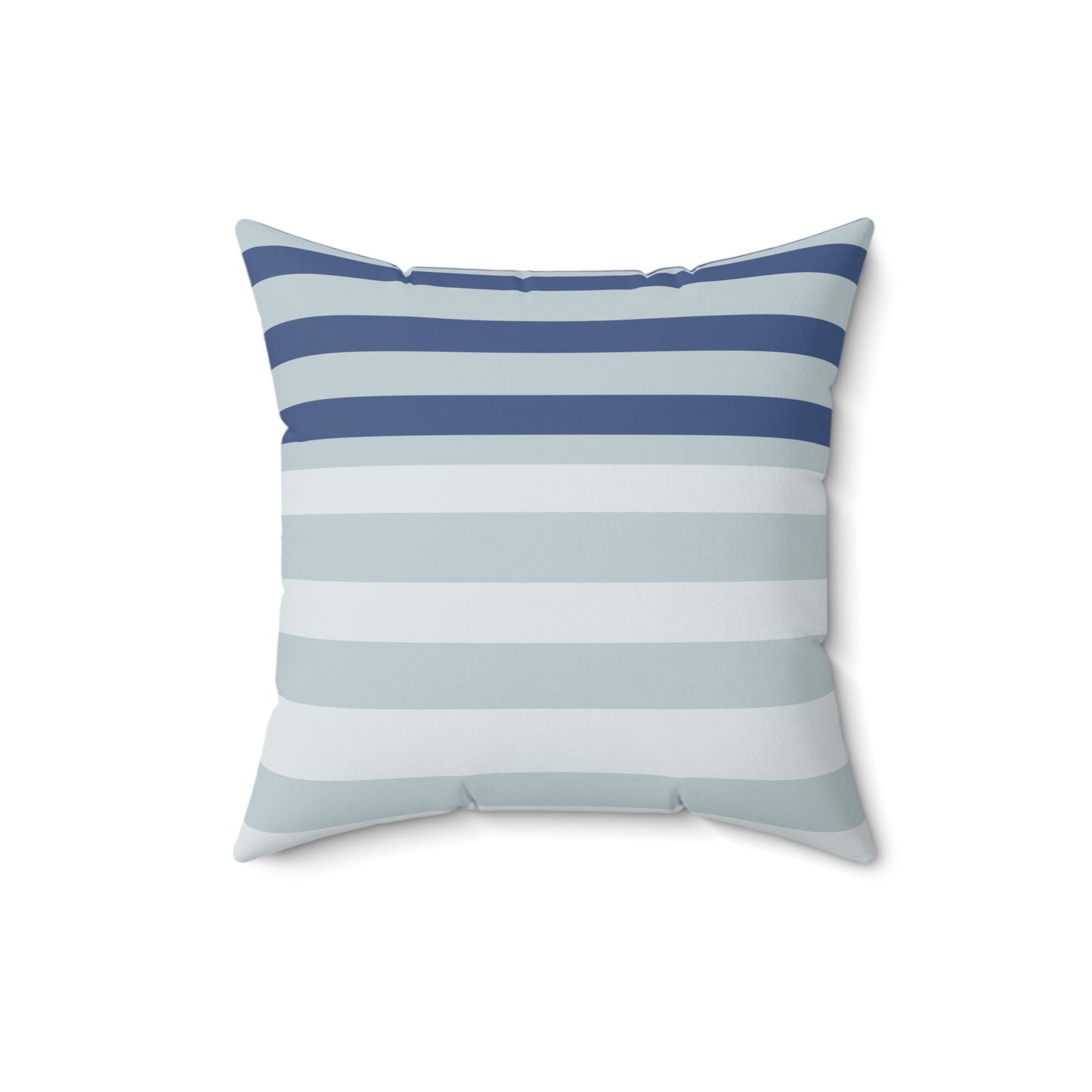 striped square pillow dark blue greenish blue and light gray