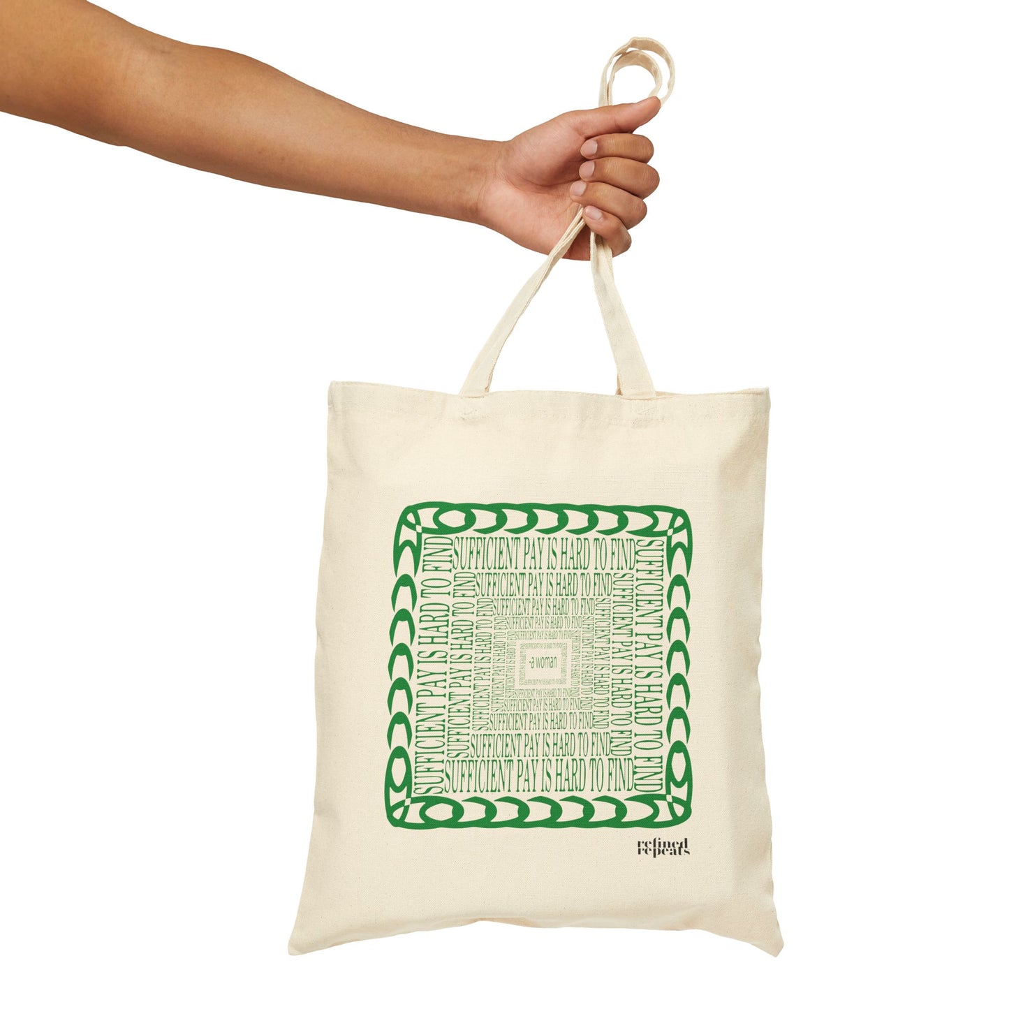 sufficient pay canvas tote bag