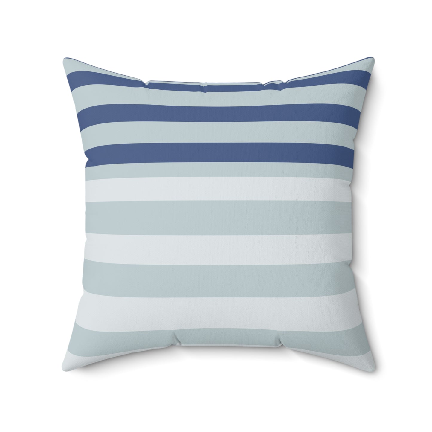 striped square pillow dark blue greenish blue and light gray