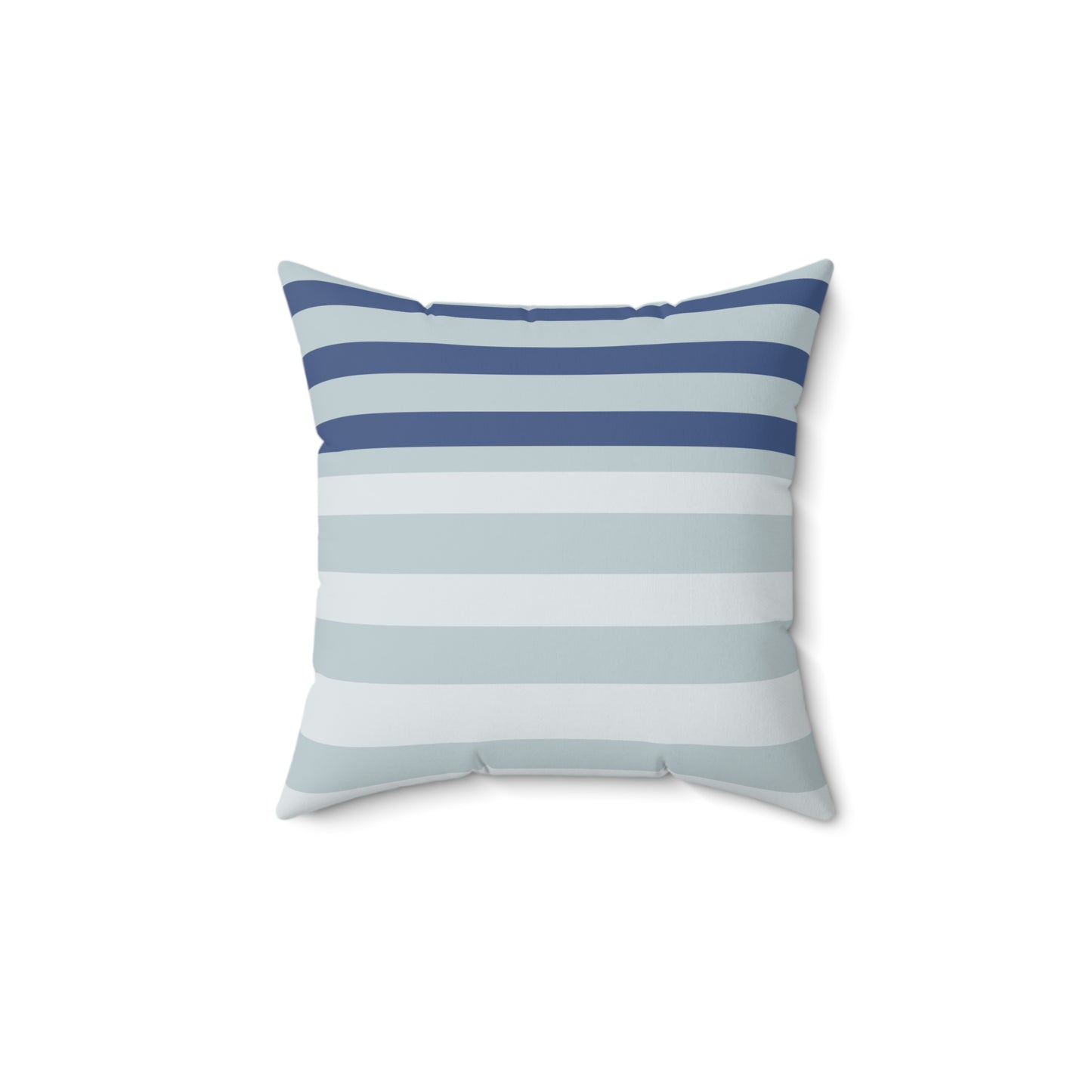 striped square pillow dark blue greenish blue and light gray