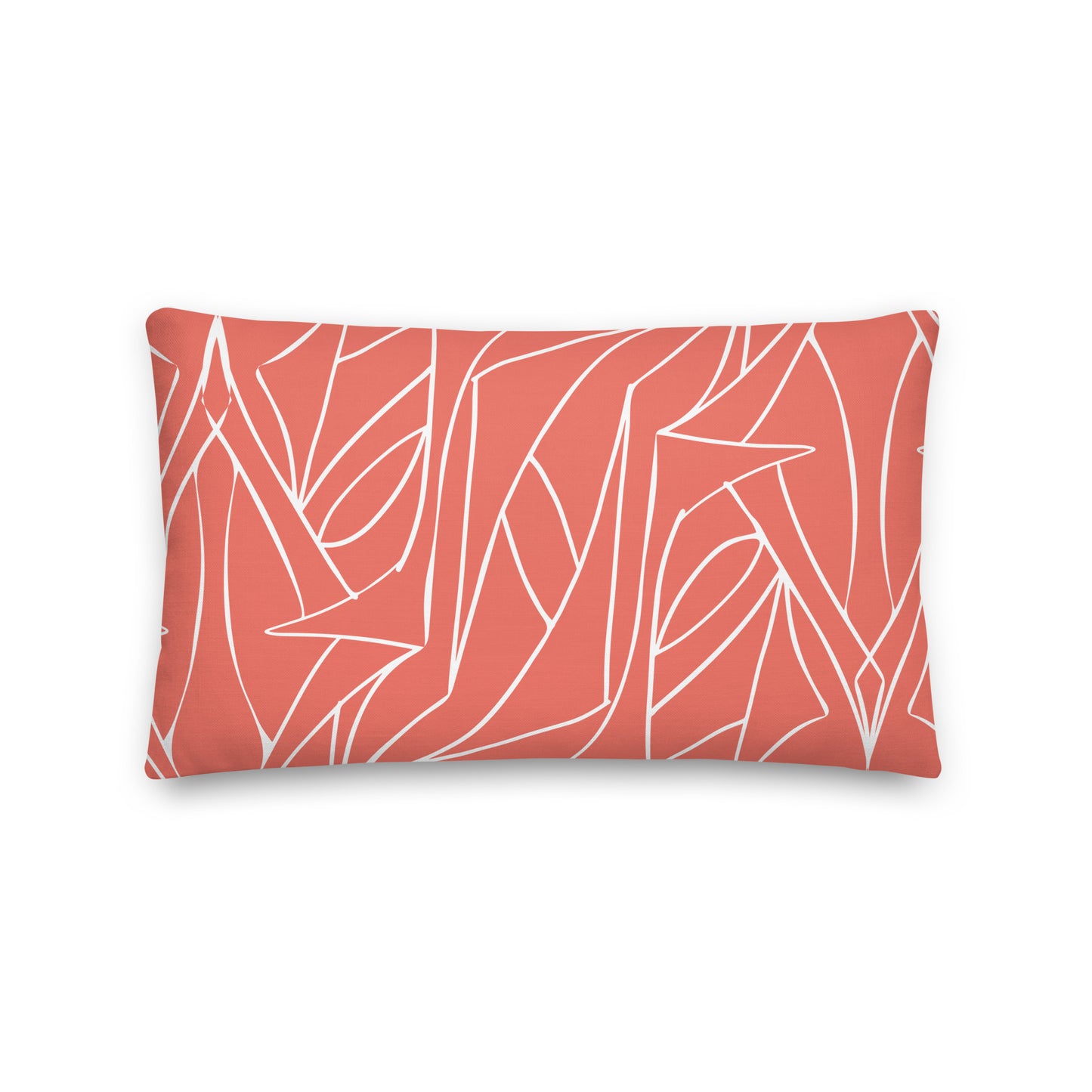 linear patterned pillow peachy